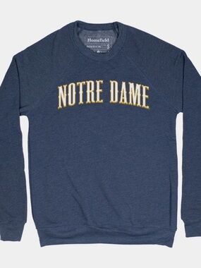 Homefield Notre Dame Navy Crewneck Sweatshirt Vintage Logo Sz XL